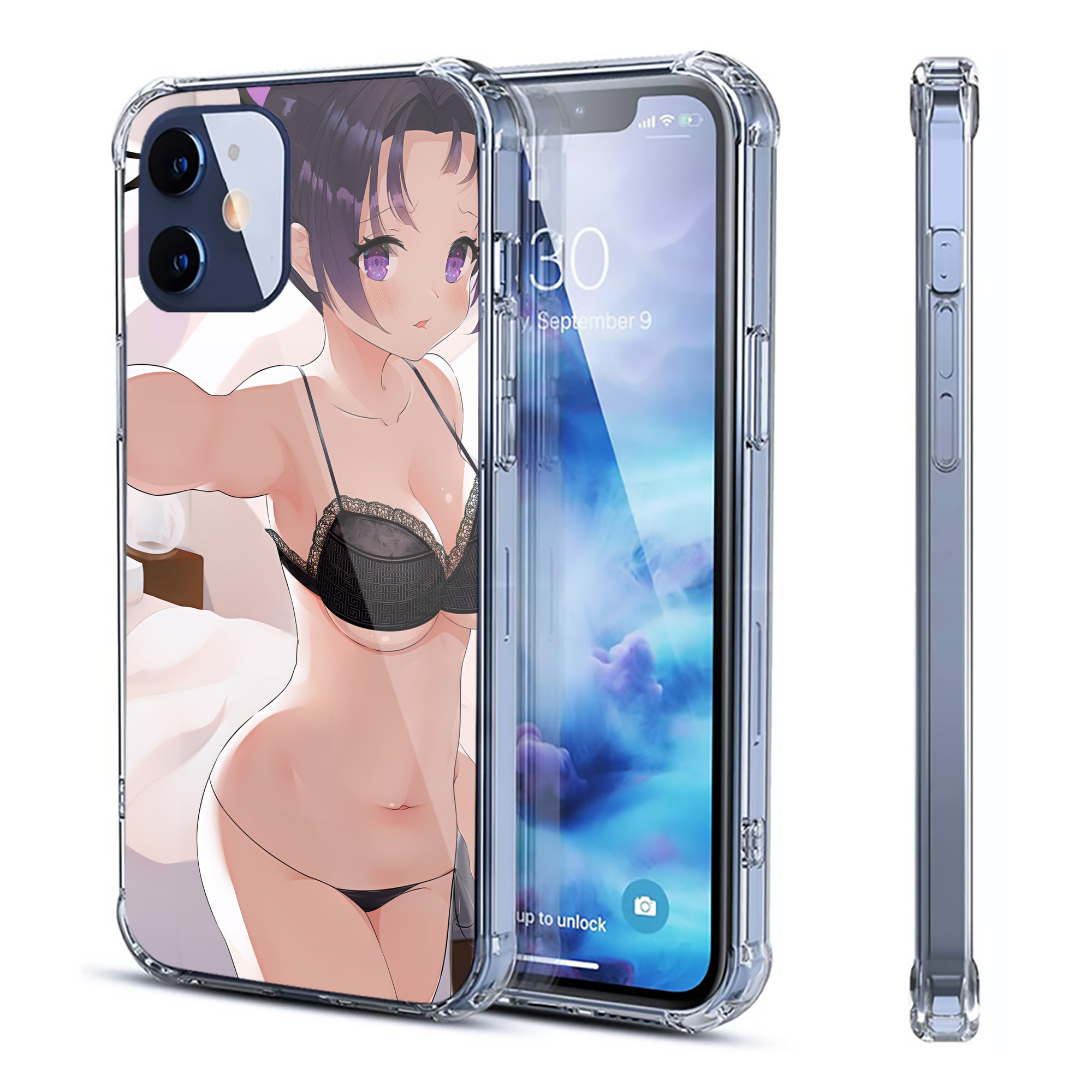 （画像用） 鬼滅の刃（きめつのやいば）蟲柱-胡蝶 しのぶ／こちょう しのぶ Kochou Shinobu 【iPhone 12シリーズ対応】透明スマホケース（クリアソフトケース）